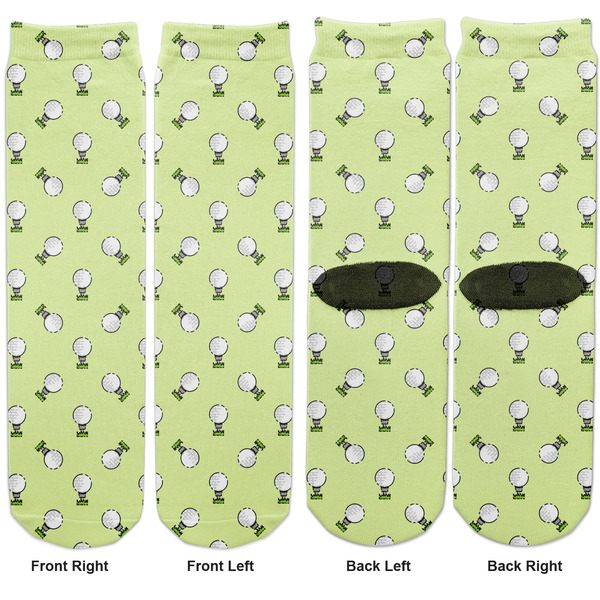 Golf Adult Crew Socks - Double Pair - Front and Back - Apvl
