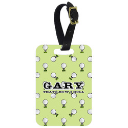 Golf Metal Luggage Tag w/ Name or Text