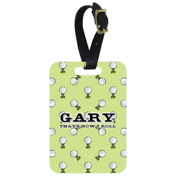 Custom Golf Metal Luggage Tag w/ Name or Text
