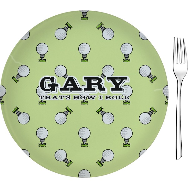 Custom Golf Glass Appetizer / Dessert Plate 8" (Personalized)