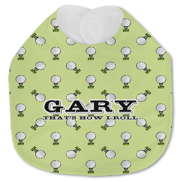 Custom Golf Jersey Knit Baby Bib w/ Name or Text