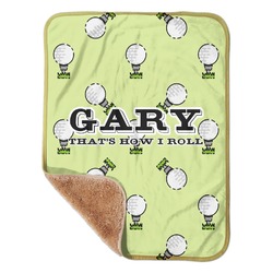Golf Sherpa Baby Blanket - 30" x 40" w/ Name or Text