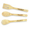 Golf Bamboo Cooking Utensils Set - Double Sided - FRONT