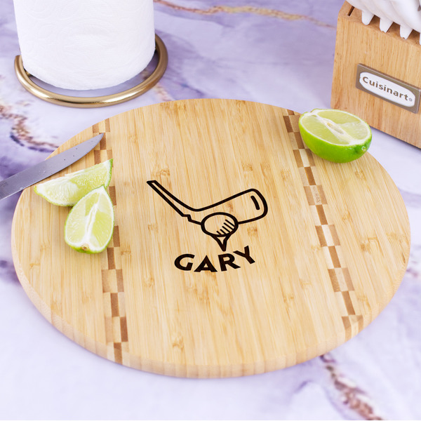 Golf Bamboo Cutting Board - In Context