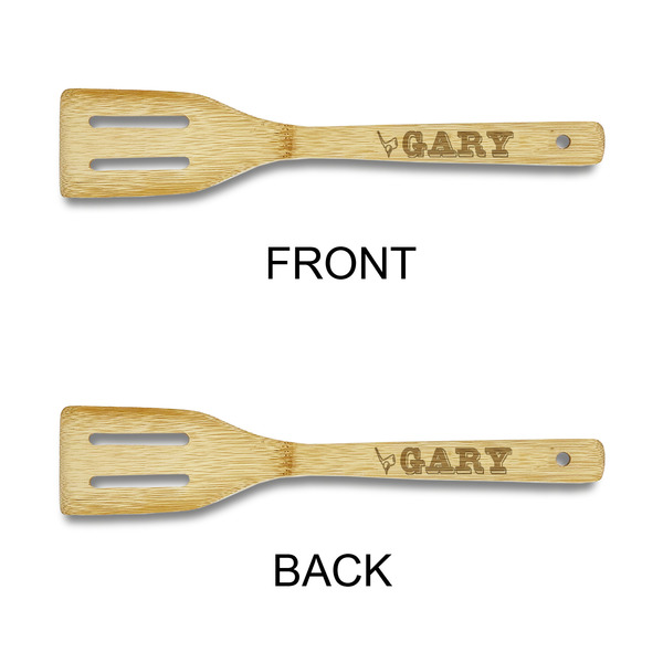 Golf Bamboo Slotted Spatulas - Double Sided - APPROVAL