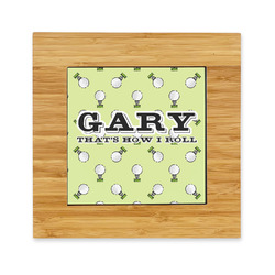 Golf Bamboo Trivet with Ceramic Tile Insert (Personalized)