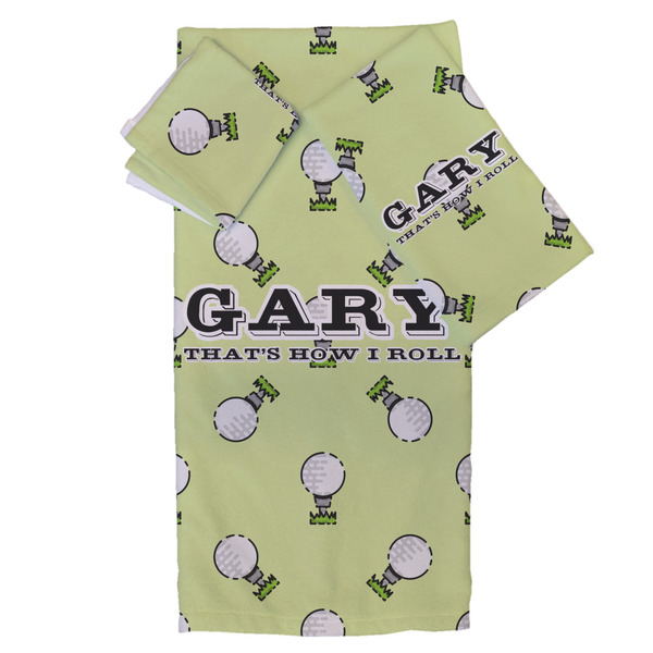 Custom Golf Bath Towel Set - 3 Pcs (Personalized)