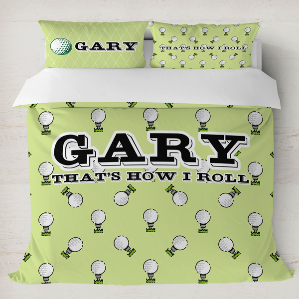 Custom Golf Duvet Cover Set - King (Personalized)