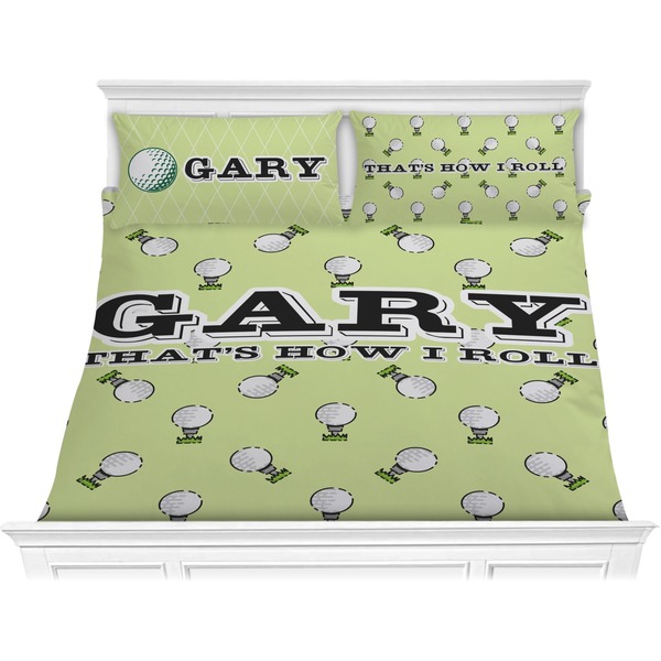 Custom Golf Comforter Set - King (Personalized)