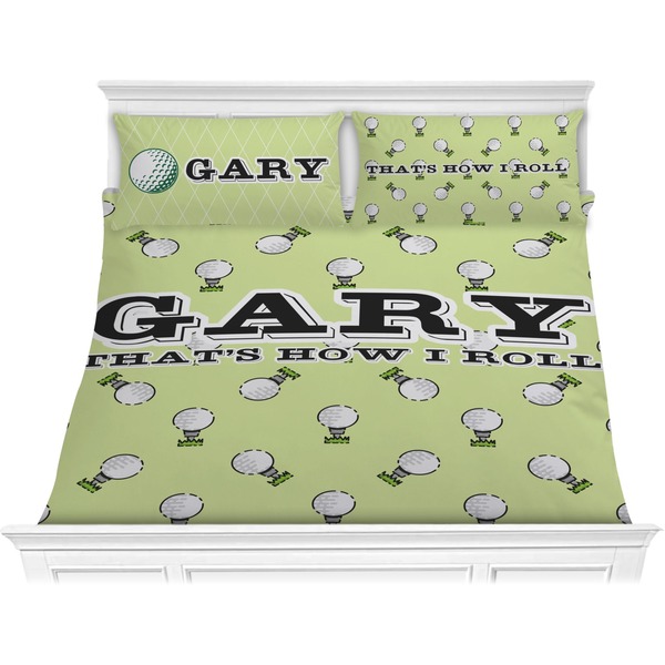 Custom Golf Comforter Set - King (Personalized)
