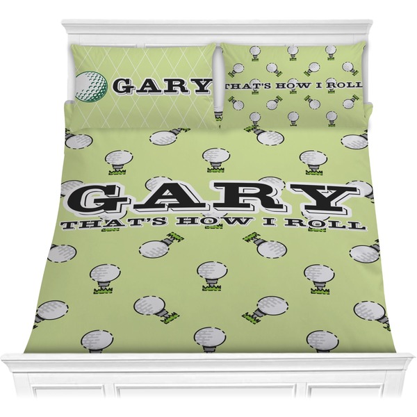 Custom Golf Comforter Set - Full / Queen (Personalized)