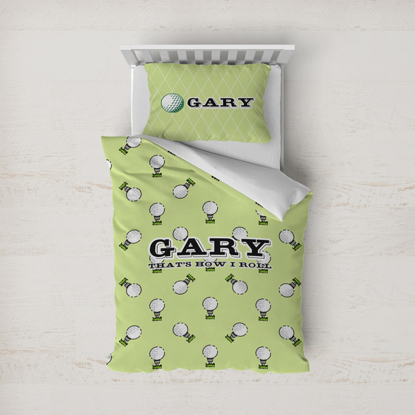Custom Golf Duvet Cover Set - Twin (Personalized)