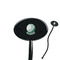 Golf Black Plastic 7" Stir Stick - Oval - Closeup
