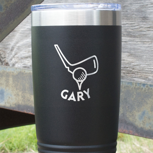 Golf Black Polar Camel Tumbler - 20oz - Close Up