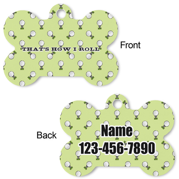 Golf Bone Shaped Dog ID Tag - Large - Approval