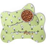 Golf Bone Shaped Dog Food Mat (Personalized)