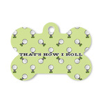 Golf Bone Shaped Dog ID Tag - Small (Personalized)