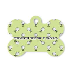 Golf Bone Shaped Dog ID Tag - Small (Personalized)