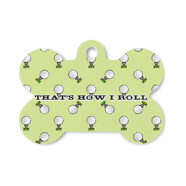 Custom Golf Bone Shaped Dog ID Tag - Small (Personalized)