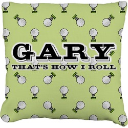 Golf Faux-Linen Throw Pillow 16" (Personalized)
