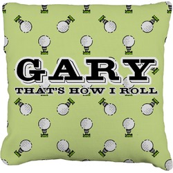 Golf Faux-Linen Throw Pillow 18" (Personalized)