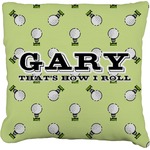 Golf Faux-Linen Throw Pillow 20" (Personalized)