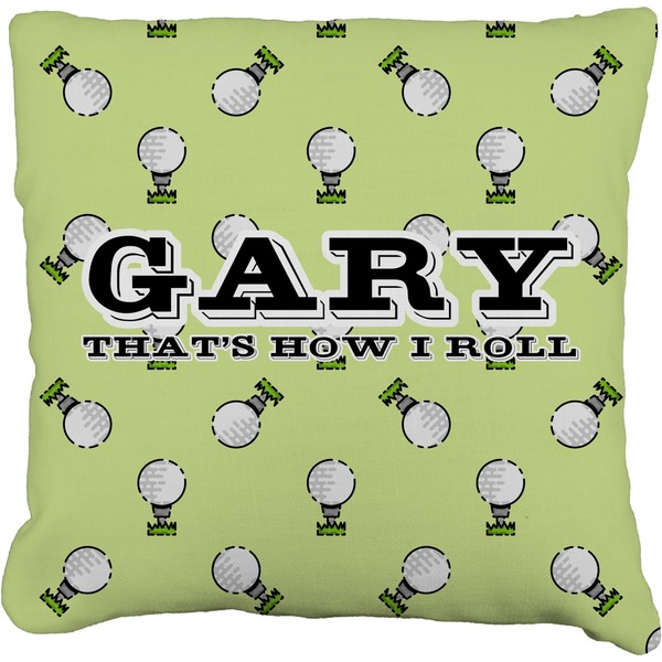 Custom Golf Faux-Linen Throw Pillow 20" (Personalized)