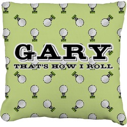 Golf Faux-Linen Throw Pillow 26" (Personalized)