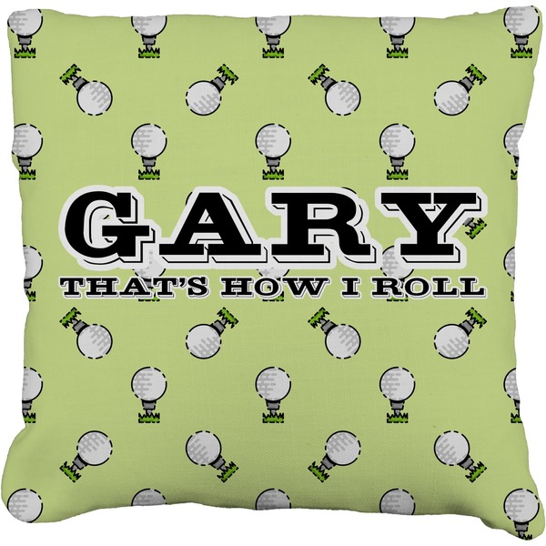 Custom Golf Faux-Linen Throw Pillow 26" (Personalized)