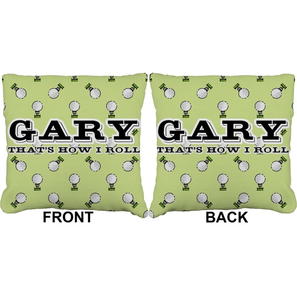 Golf Burlap Pillow Approval