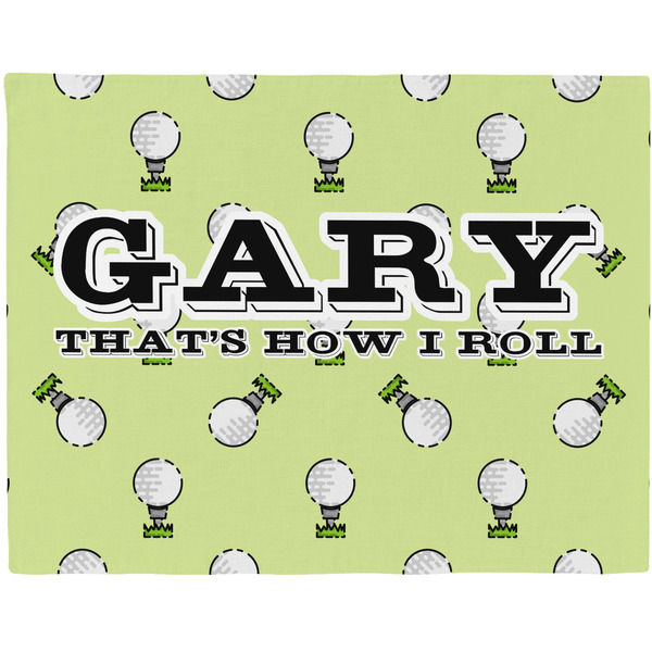Custom Golf Woven Fabric Placemat - Twill w/ Name or Text