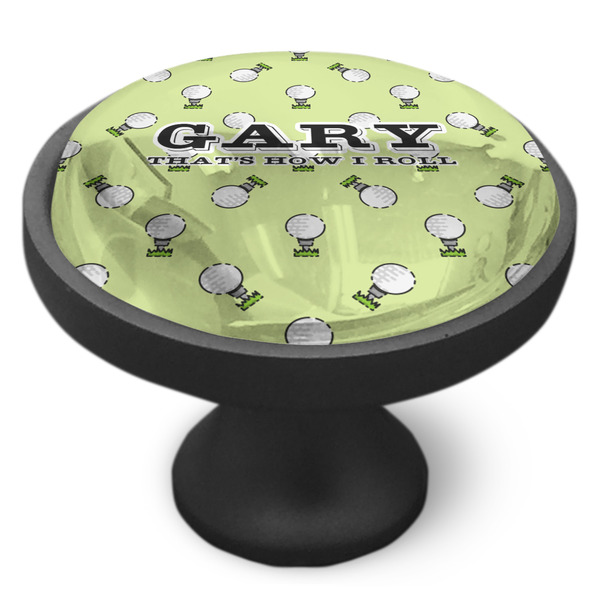 Golf Cabinet Knob - Black - Side