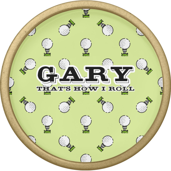 Golf Cabinet Knob - Gold - Front