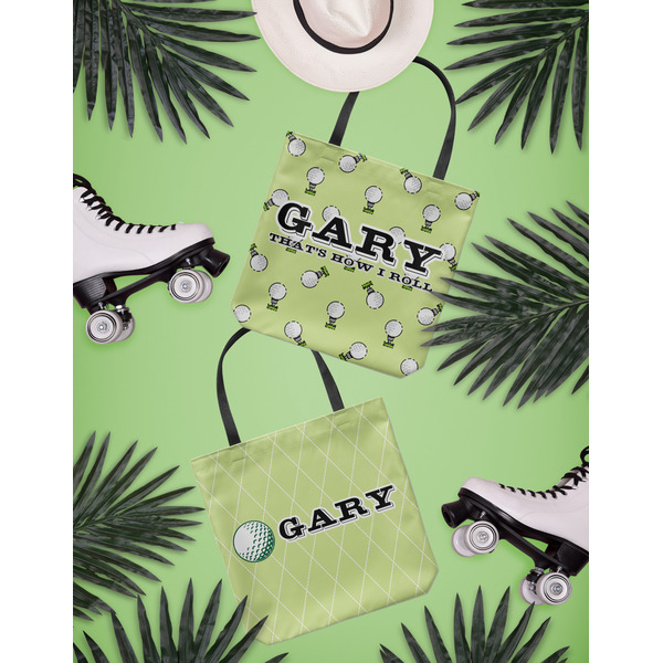 Golf Canvas Tote Lifestyle Front and Back
