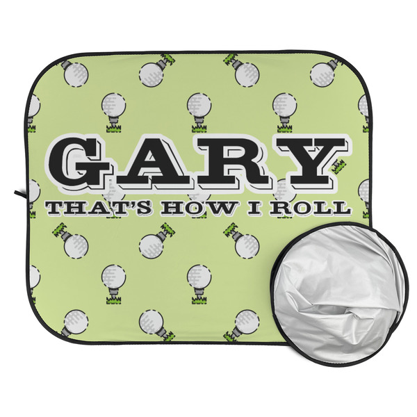 Golf Car Sun Shades - FOLDED & UNFOLDED