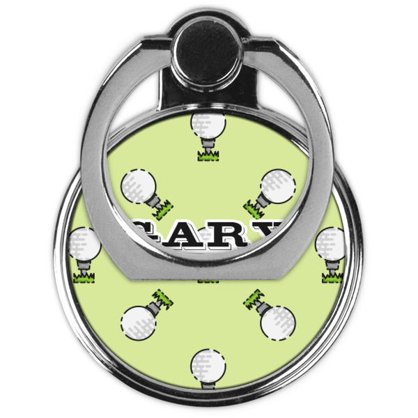 Golf Cell Phone Ring Stand & Holder - Front (Collapsed)