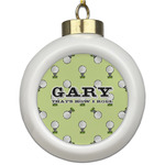 Golf Ceramic Ball Ornament (Personalized)