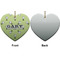Golf Ceramic Flat Ornament - Heart Front & Back (APPROVAL)