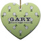Golf Heart Ceramic Ornament w/ Name or Text