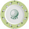 Golf Ceramic Plate w/Rim