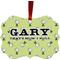 Golf Metal Frame Ornament - Double Sided w/ Name or Text