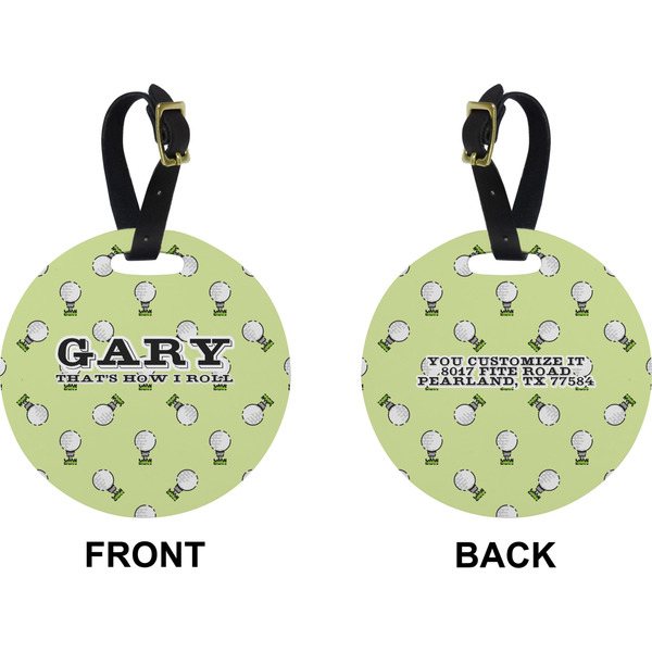 Golf Circle Luggage Tag (Front + Back)