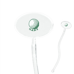 Golf 7" Oval Plastic Stir Sticks - Clear (Personalized)