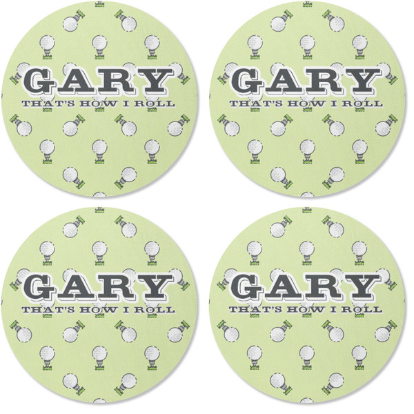 Golf Coaster Round Rubber Back - Apvl