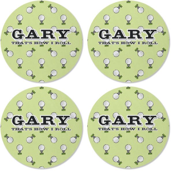 Golf Coaster Round Rubber Back - Apvl