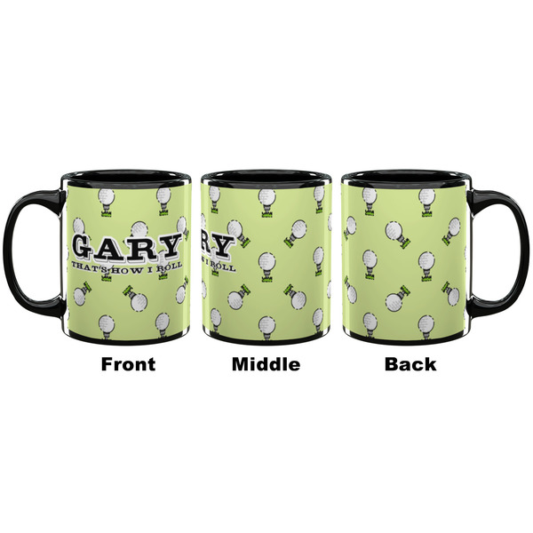 Golf Coffee Mug - 11 oz - Black APPROVAL