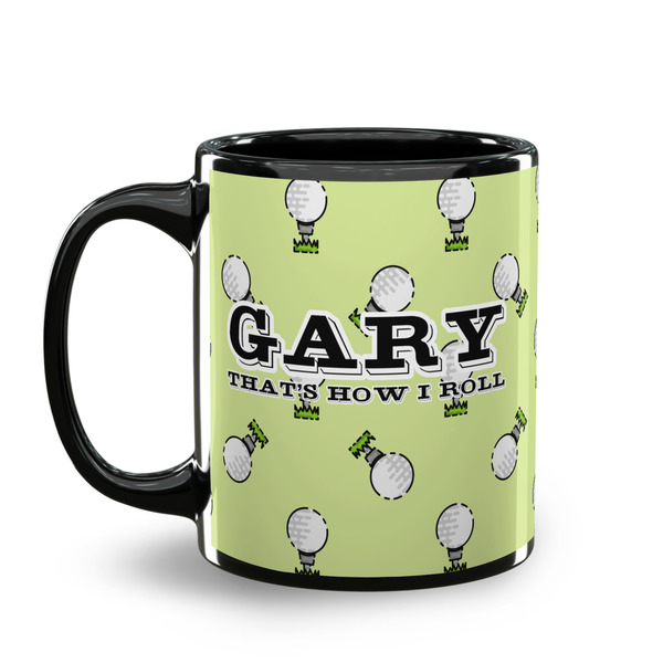 Golf Coffee Mug - 11 oz - Black