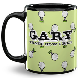 Golf 11 Oz Coffee Mug - Black (Personalized)