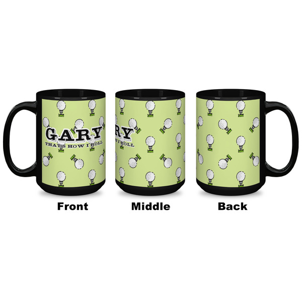 Golf Coffee Mug - 15 oz - Black APPROVAL