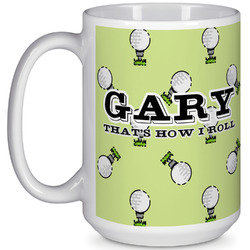 Golf 15 Oz Coffee Mug - White (Personalized)